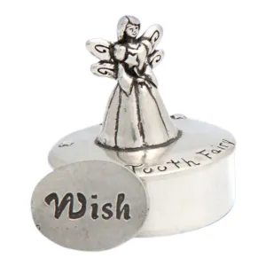 Pewter Tooth Fairy Box w/ Coin