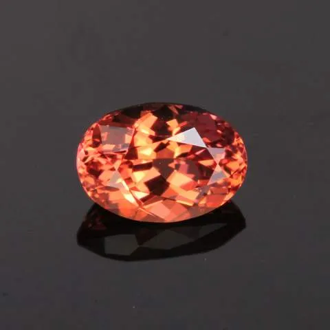 Pink Peach Oval Tanzanite Gemstone 1.06 Carats