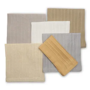 Pleated Metallic Napkin Gold/White