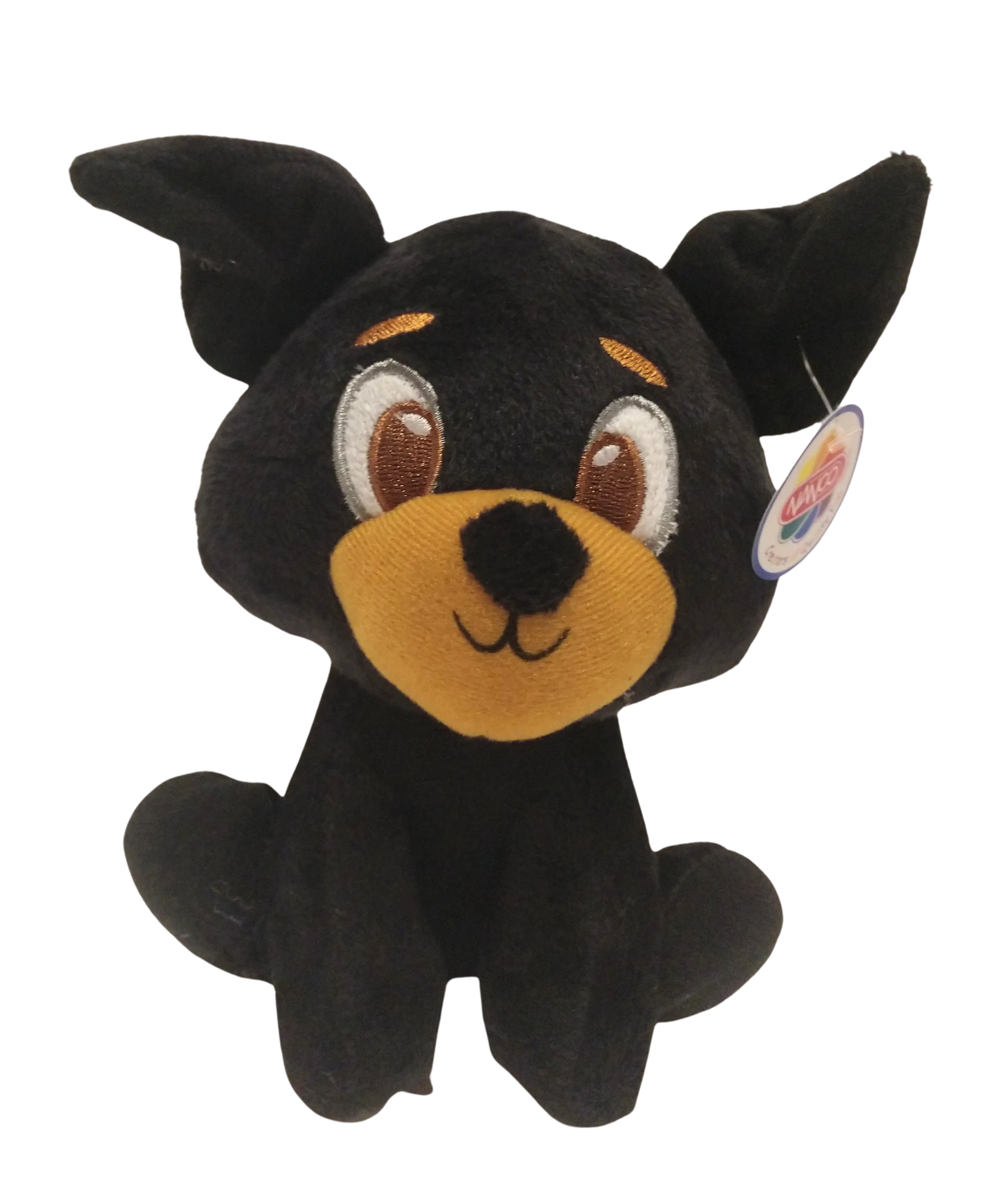 Plush Black 7" Sitting Dog