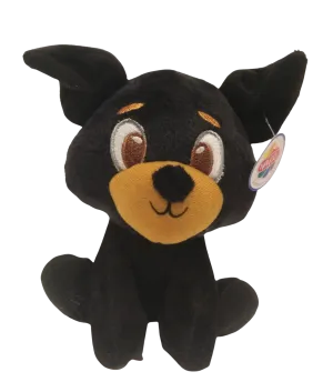 Plush Black 7" Sitting Dog