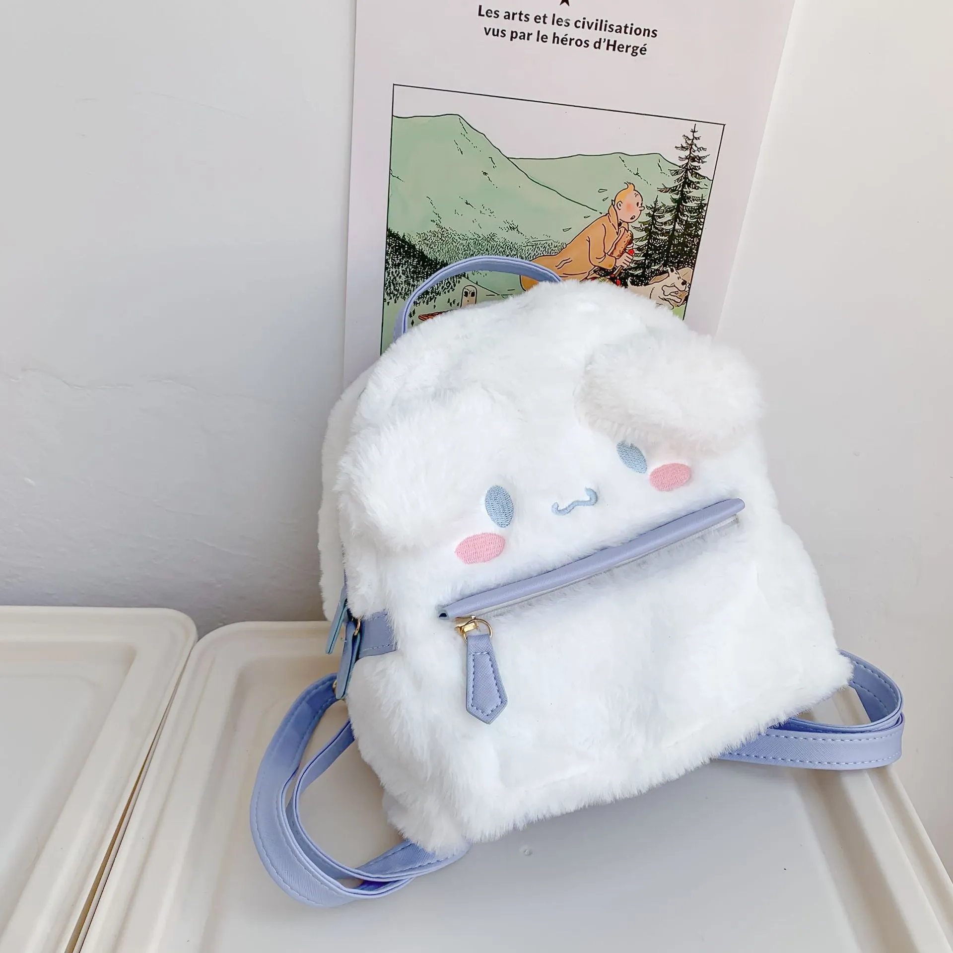 Plush Cute Girlish Ugly Big Ears Backpacks