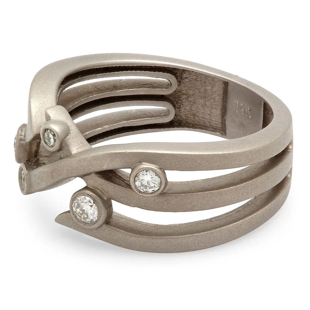 PMI 14W@4.75 5RD1@0.12 FANCY MATTE MEN'S RING