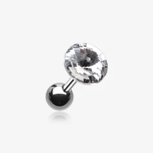 Pointy Faceted Crystal Cartilage Earring