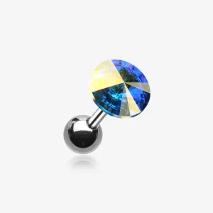 Pointy Faceted Crystal Cartilage Earring