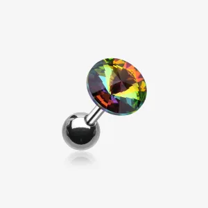 Pointy Faceted Crystal Cartilage Earring