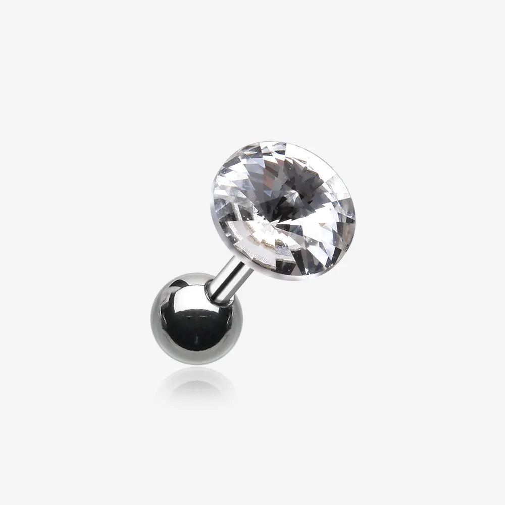 Pointy Faceted Crystal Cartilage Earring