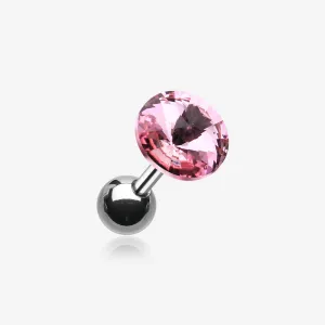 Pointy Faceted Crystal Cartilage Earring