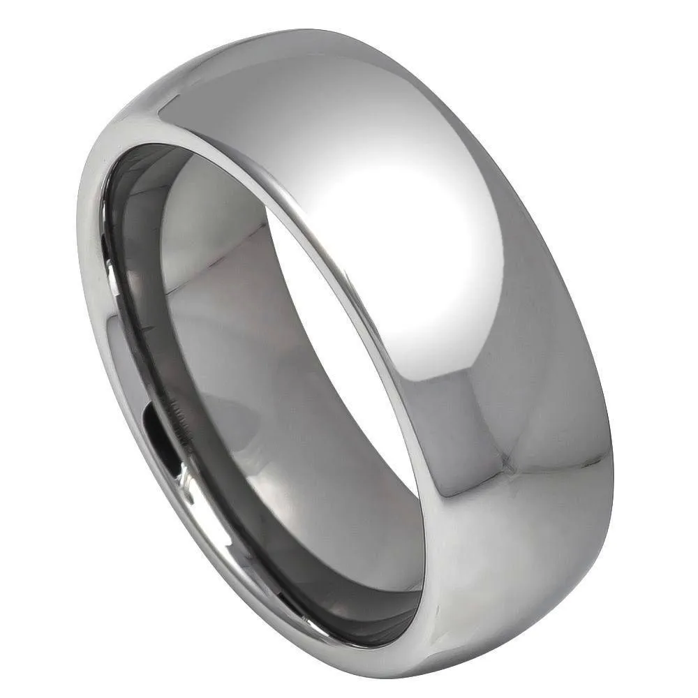 Polished Shiny Domed Ring - 8mm