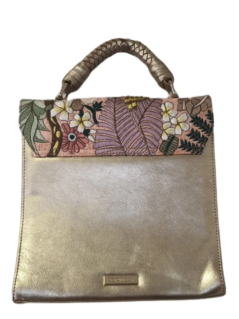 POPINJAY Women's Gold Fin Shoulder Bag #GCSFN One Size NWT