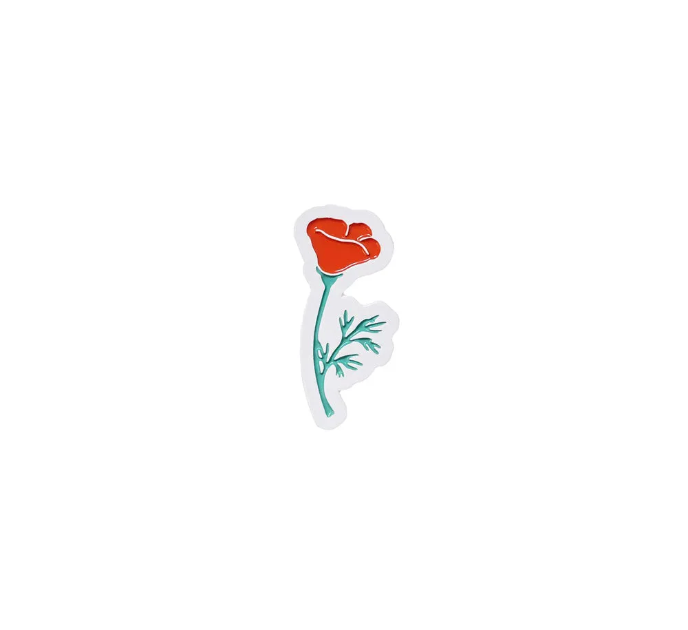 POPPY ENAMEL PIN