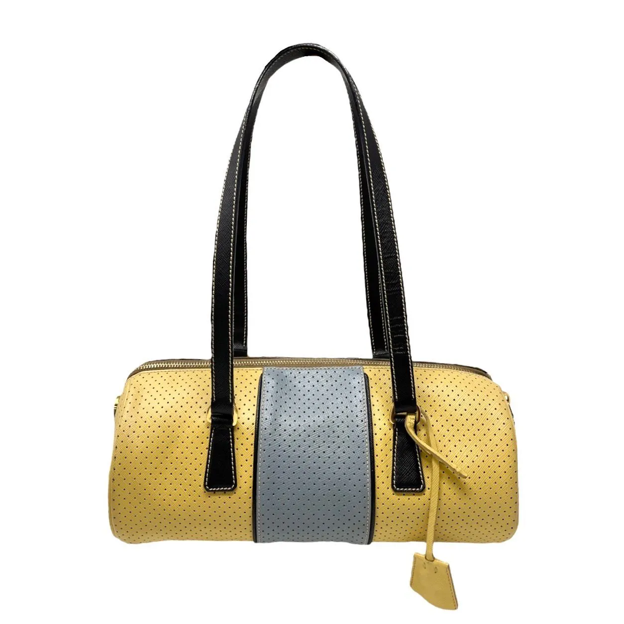Prada Baby Blue Perforated Cylinder Shoulder Bag