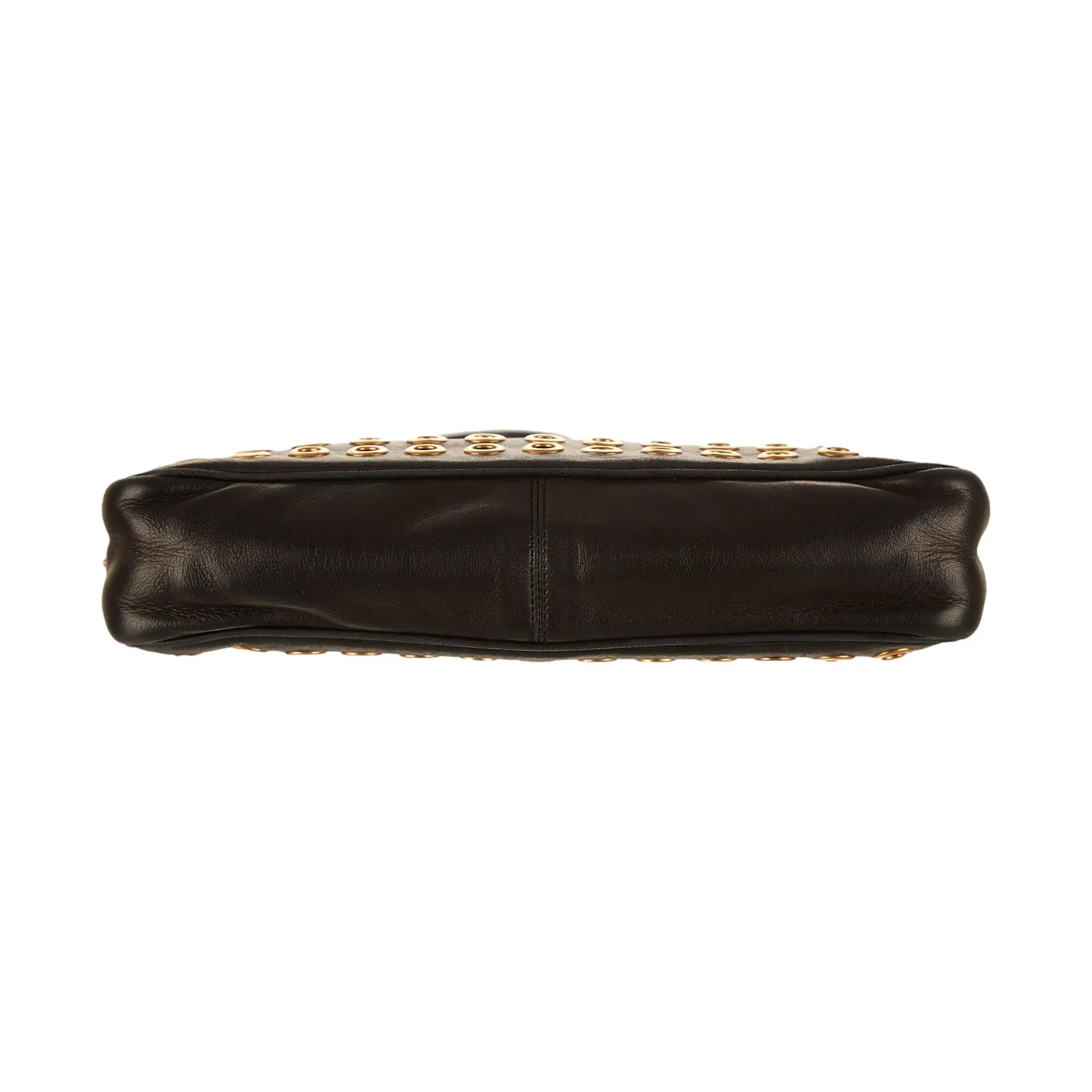 Prada Black Grommet Shoulder Bag