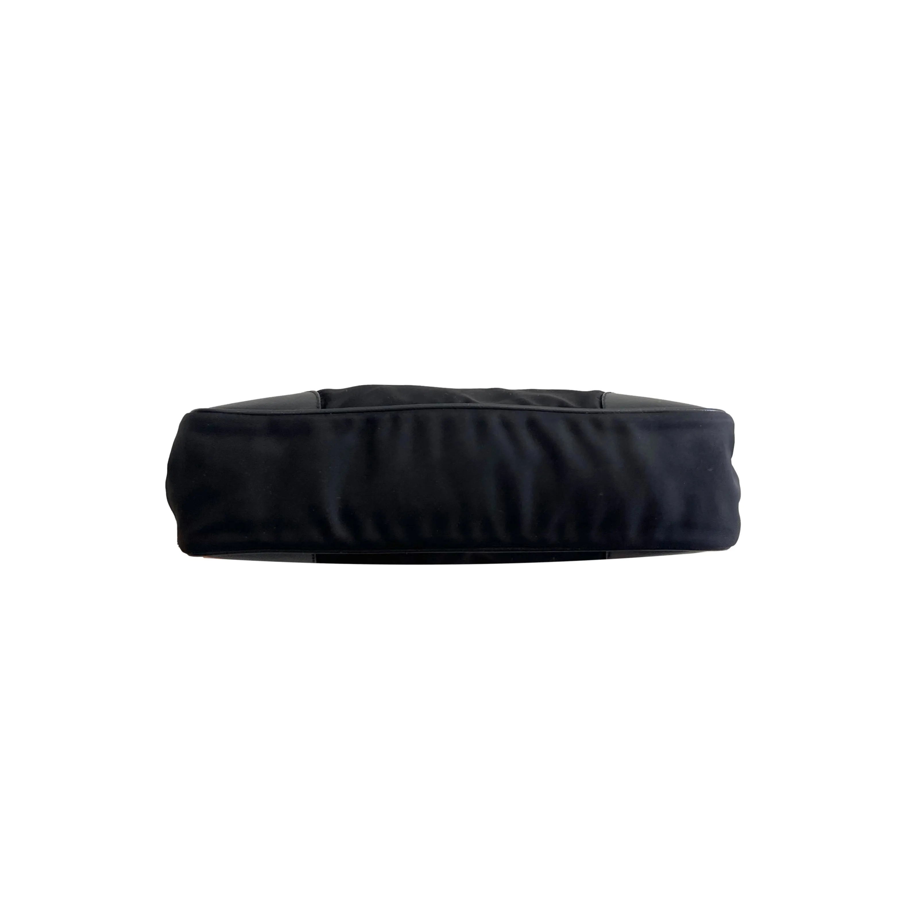 Prada Black Nylon Kiss Lock Shoulder Bag