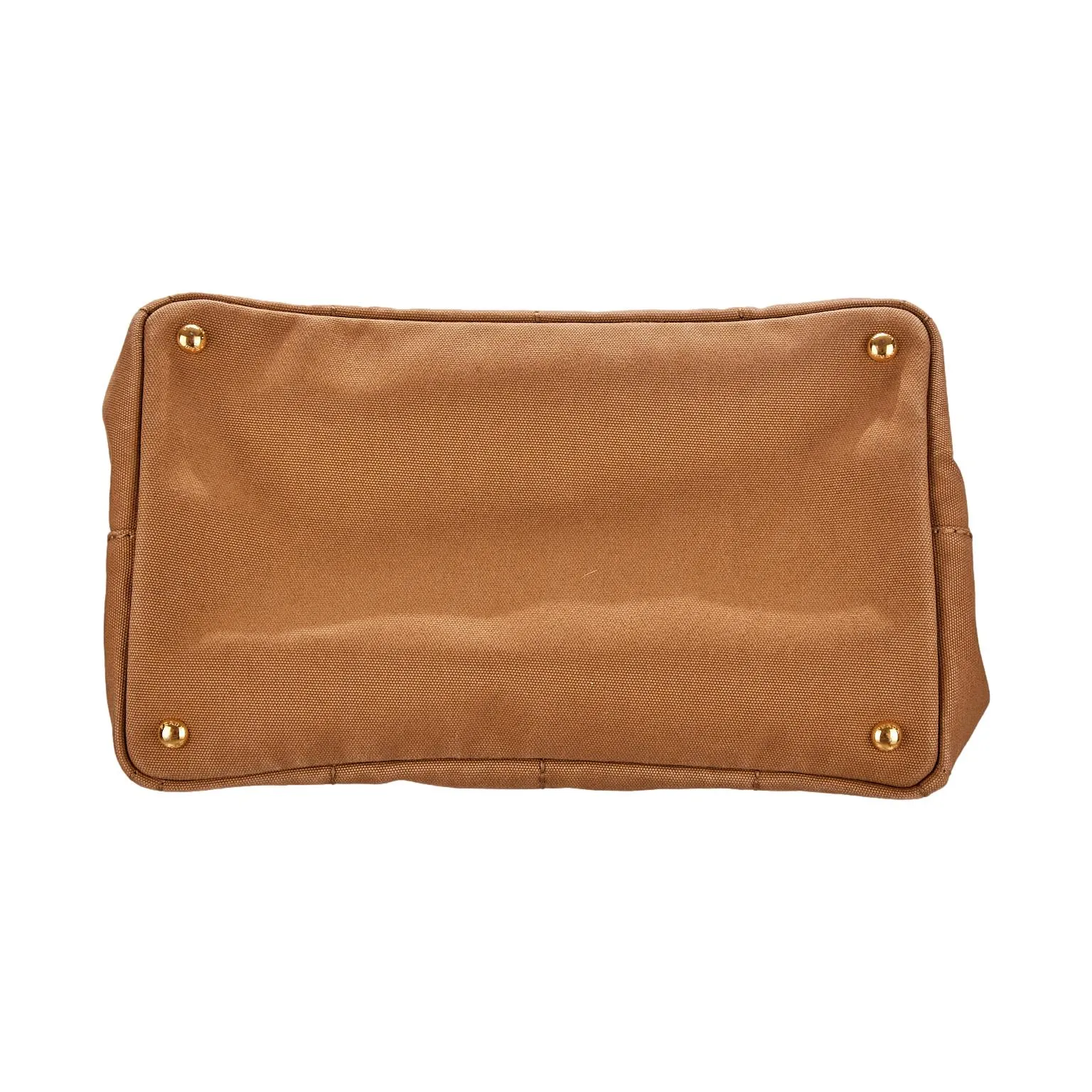 Prada Camel Jumbo Logo Canapa Tote