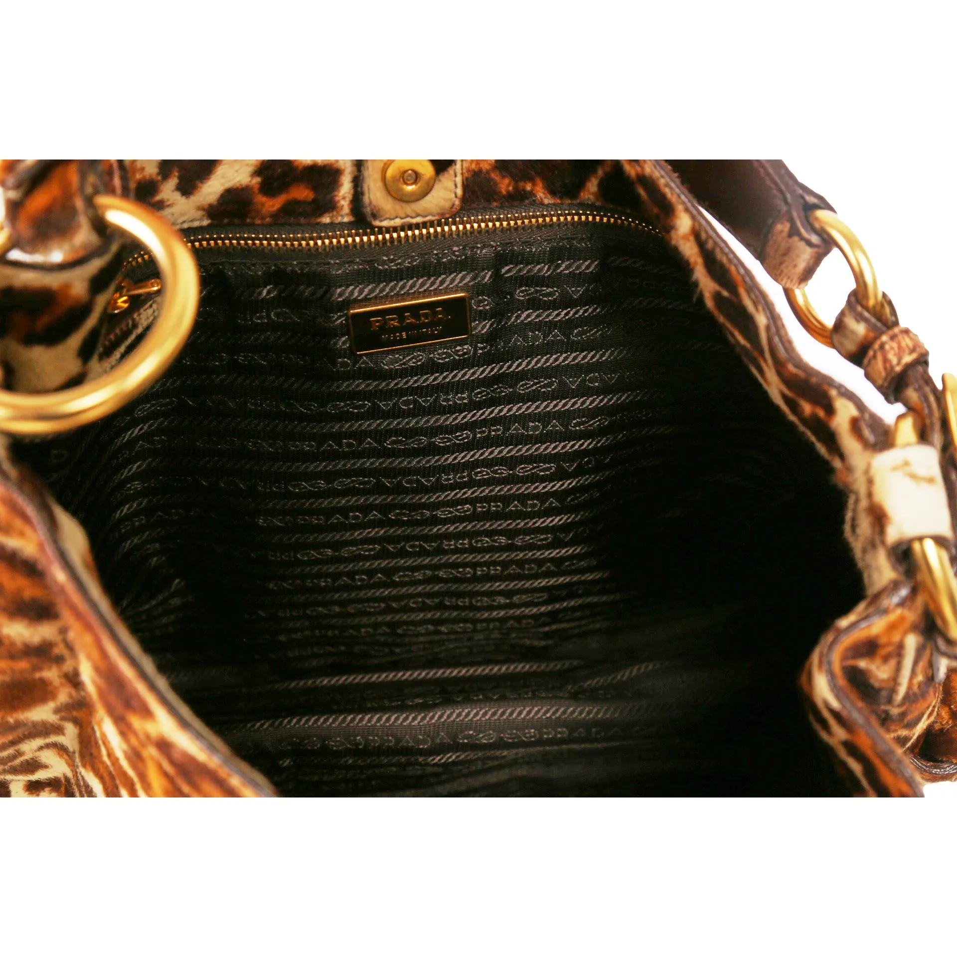 Prada Cheetah Print Jumbo Shoulder Bag