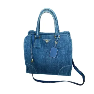 Prada Denim Logo 2way Bag