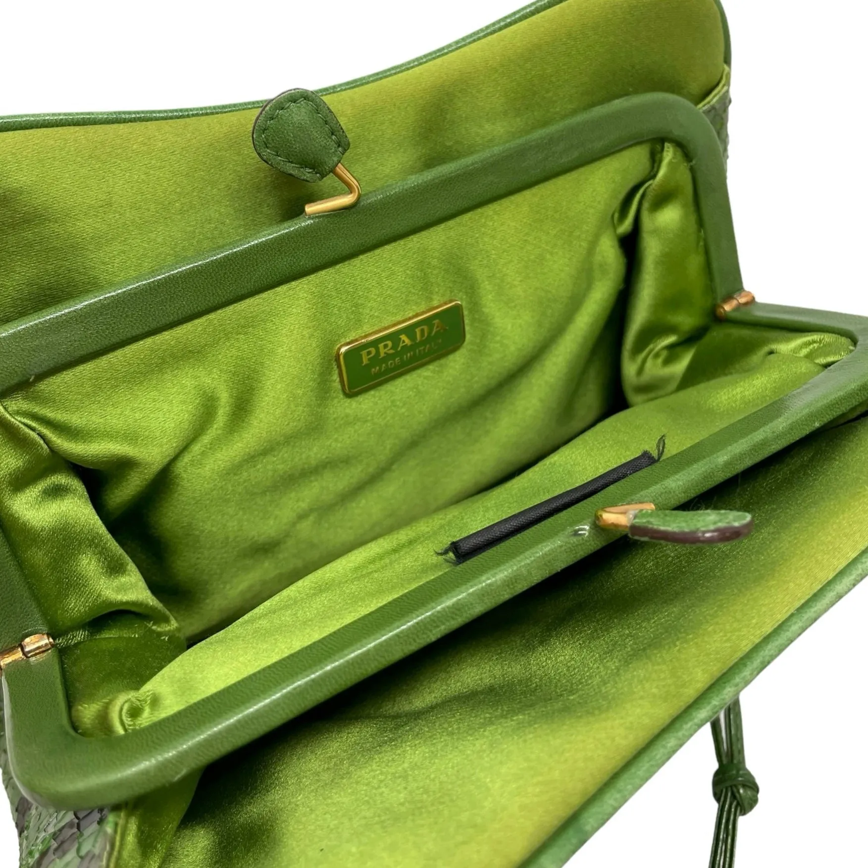 Prada Green Snakeskin Mini Bag
