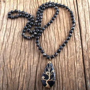 Precious Natural Glass/Stone Crystal Necklace