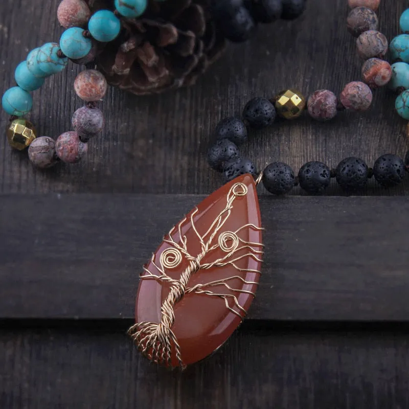 Precious Natural Glass/Stone Crystal Necklace