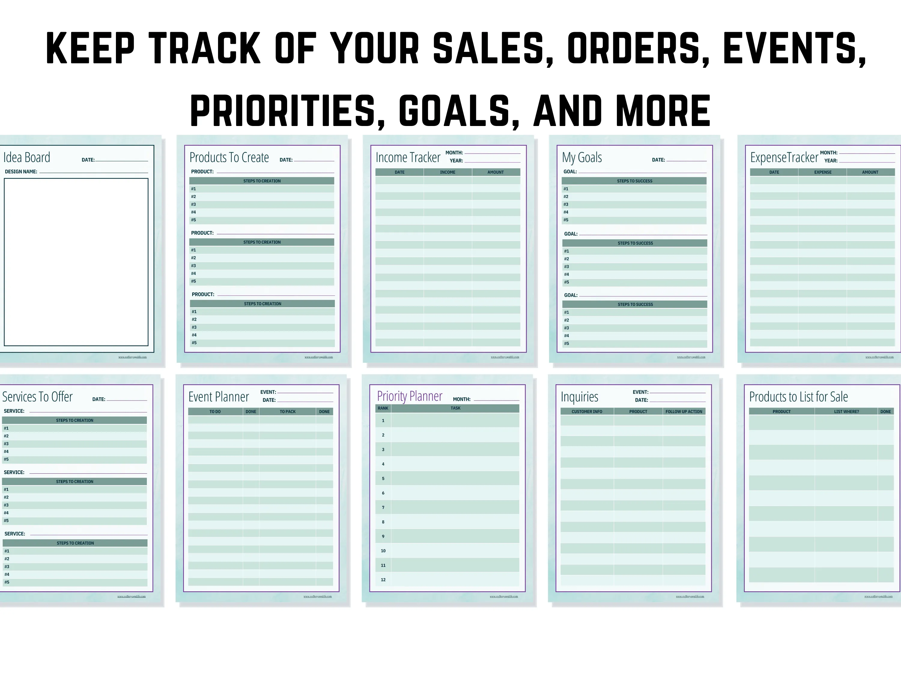 Printable Business Planner
