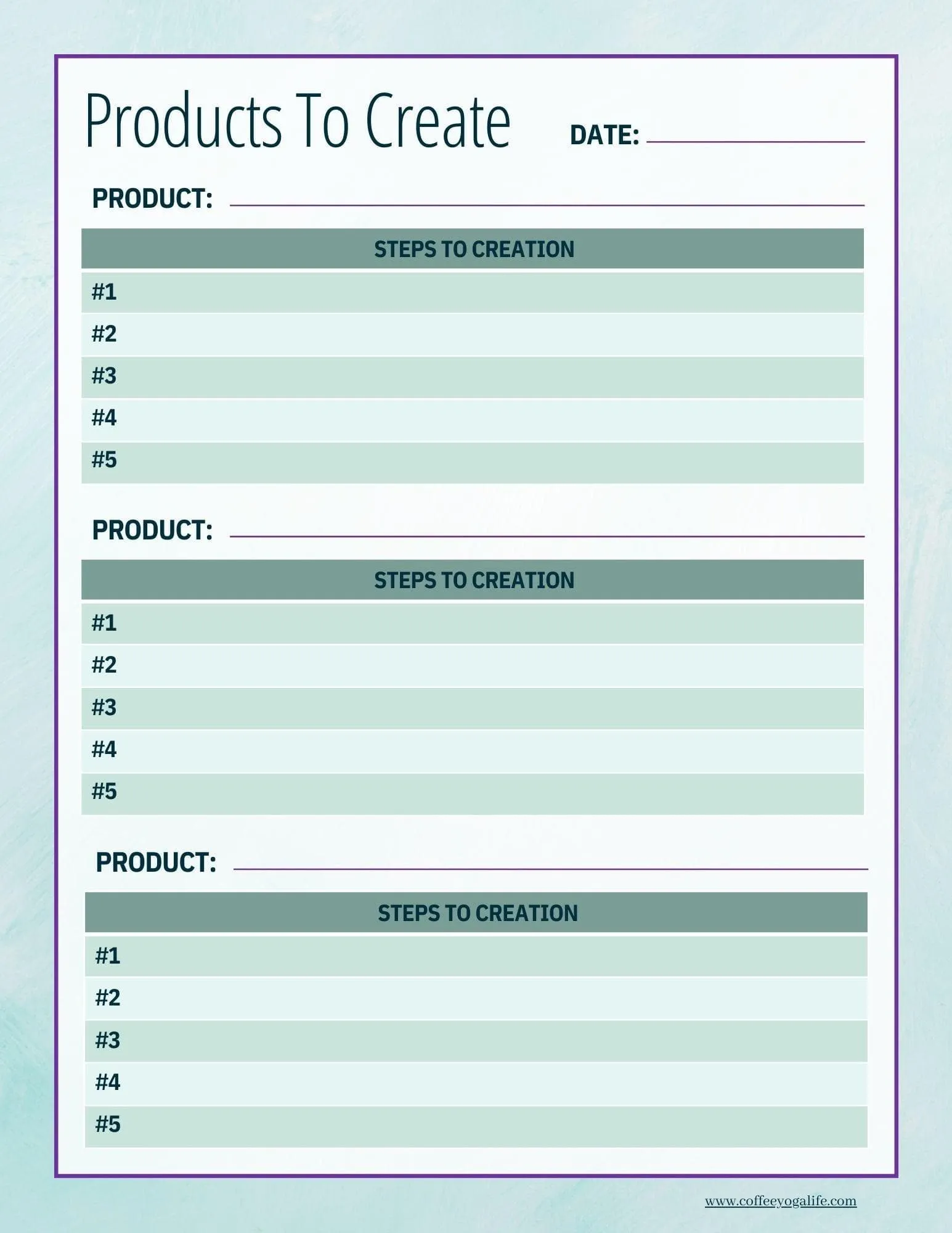 Printable Business Planner