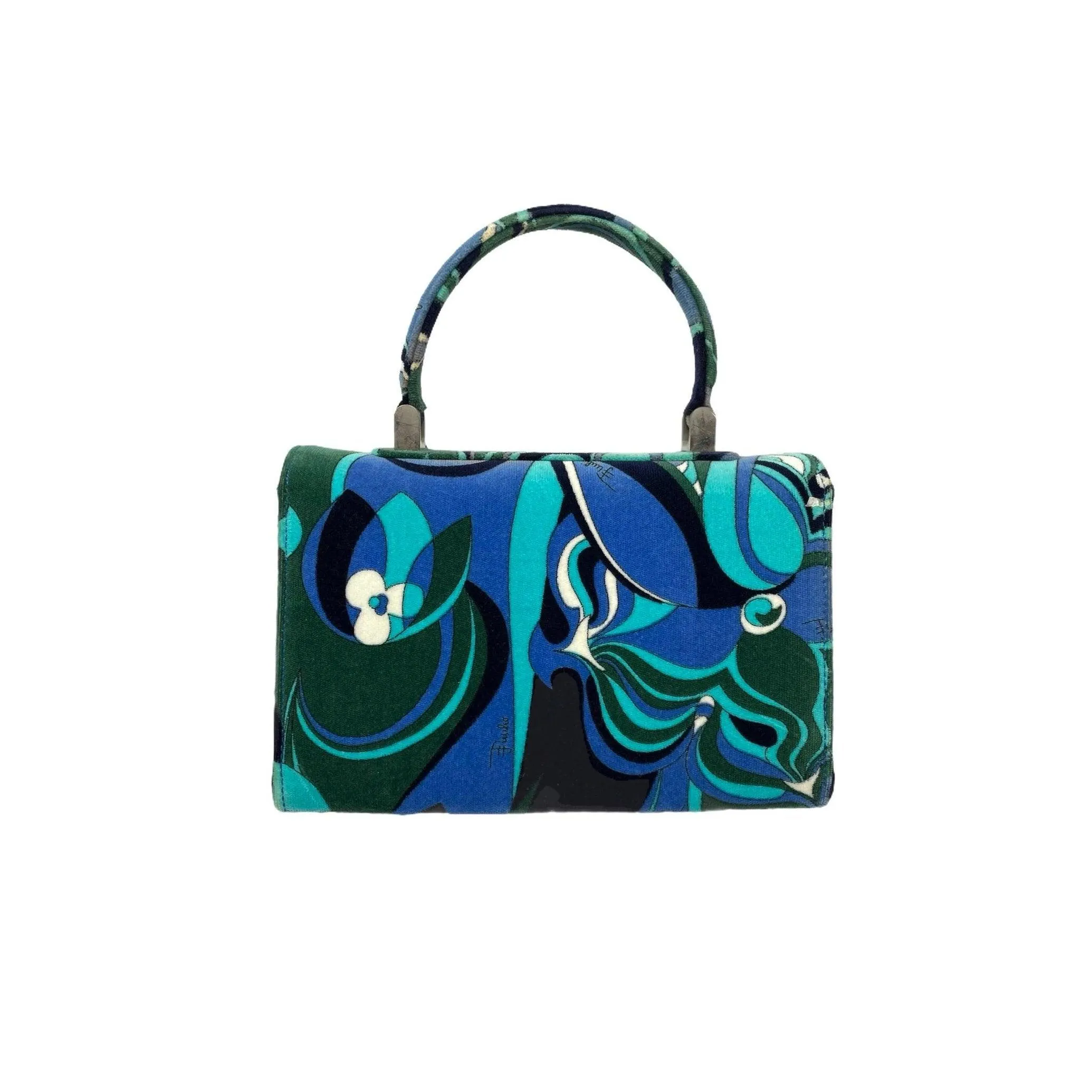 Pucci Blue Print Charm Mini Top Handle Bag