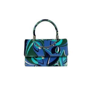 Pucci Blue Print Charm Mini Top Handle Bag