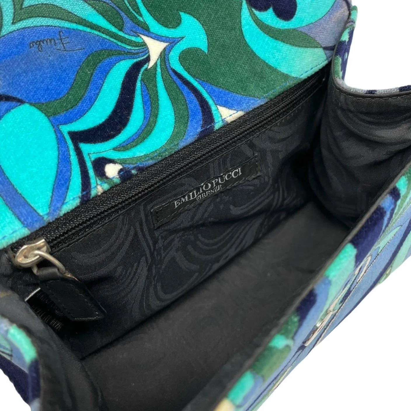 Pucci Blue Print Charm Mini Top Handle Bag