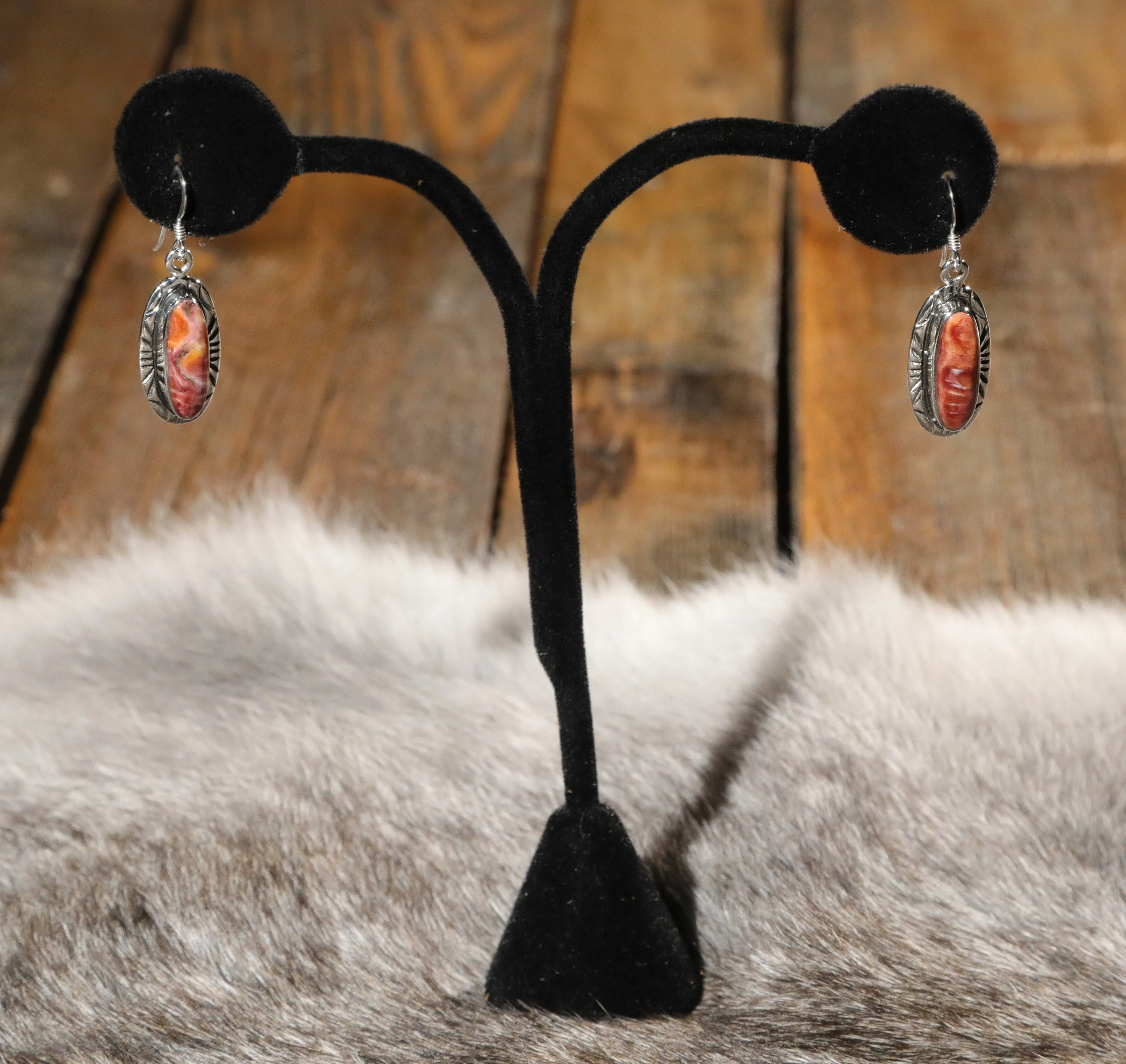 Purple Mix Spiny Oyster Earrings
