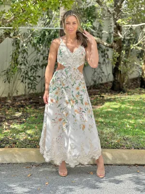 "Celeste" Cut Out Sleeveless Midi Dress