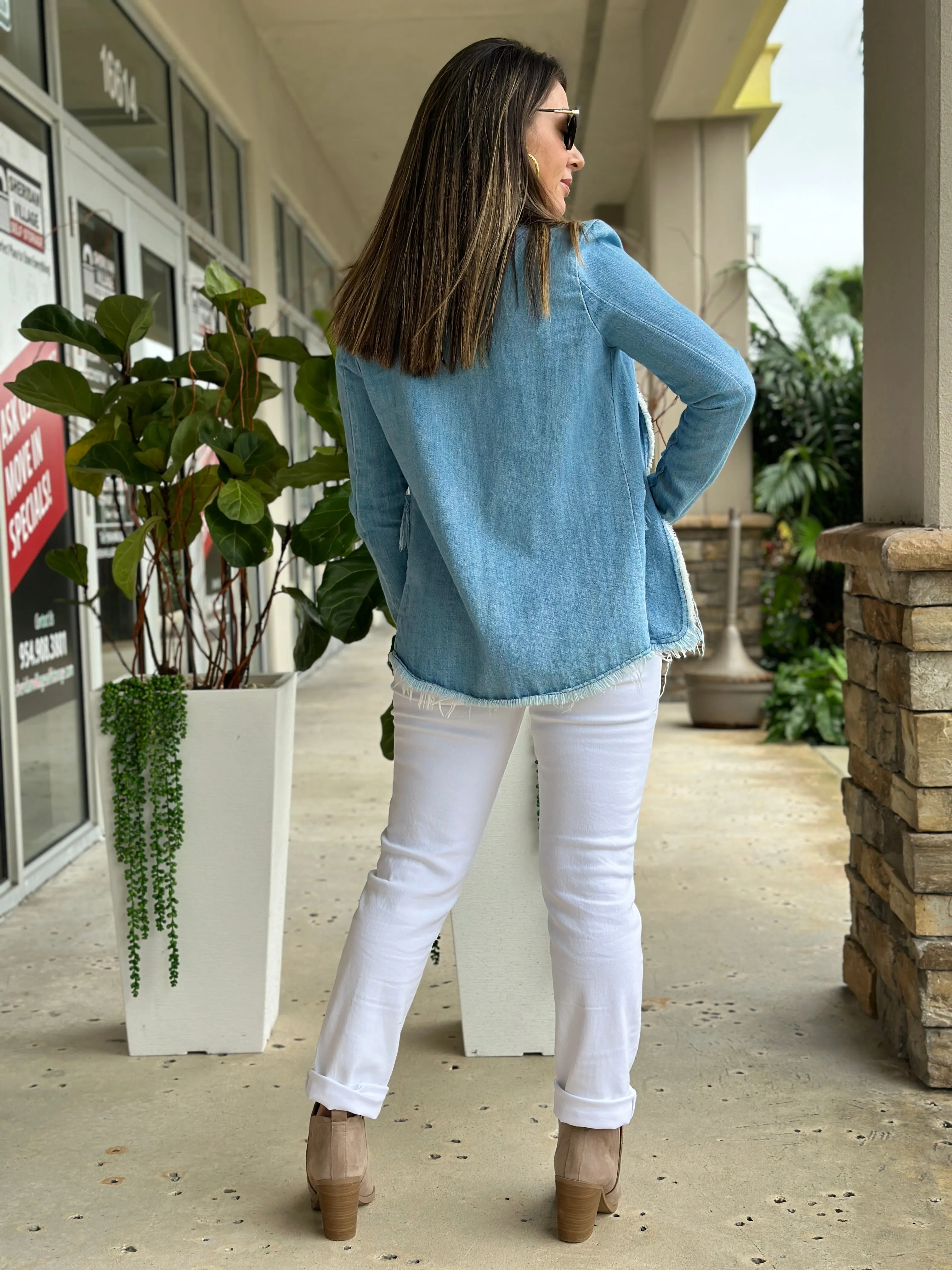 "Nata" Denim Blazer Jacket