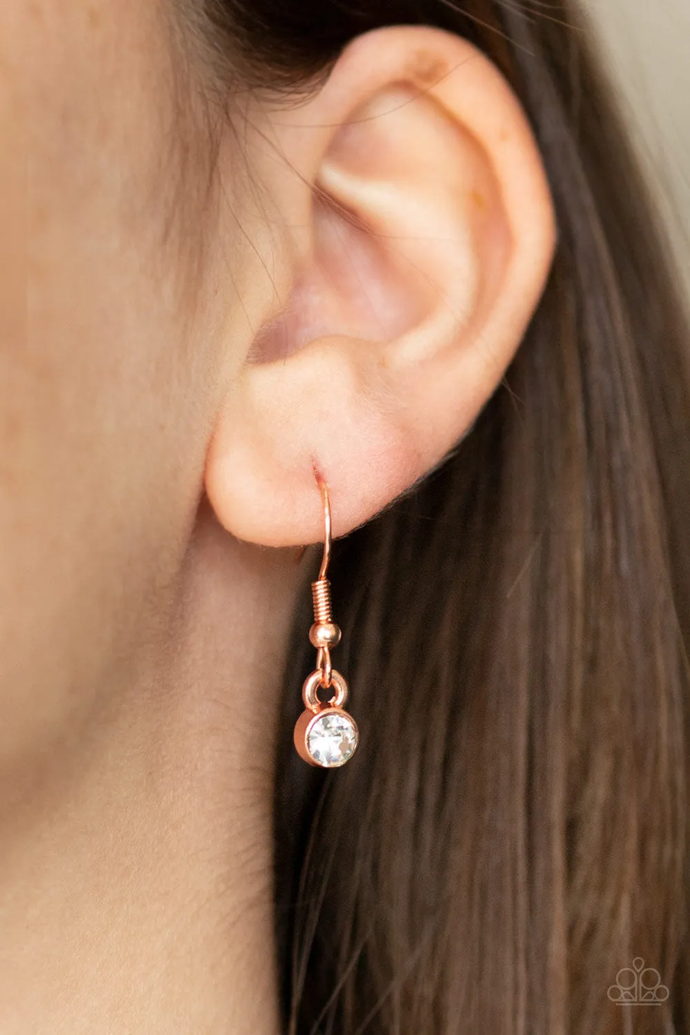 "Royal Reign Storm" Copper Brown Rhinestone Teardrop Pendant Necklace Set