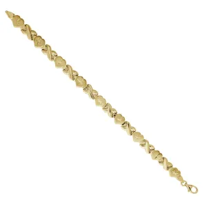 "X" & Heart Fancy Bracelet (14K)