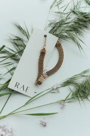 RAE: Woven Mesh Bracelet 18k Gold-plated