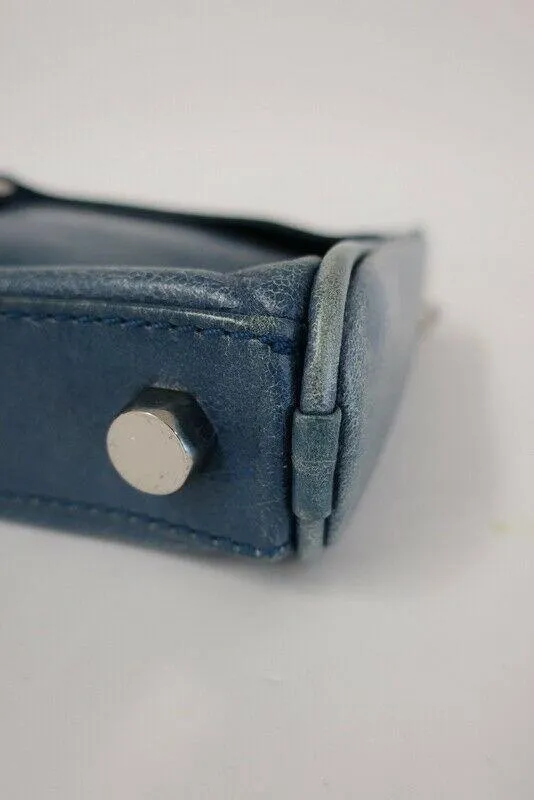 Rebecca Minkoff M.A.B. Flap Small Crossbody Bag Blue Leather