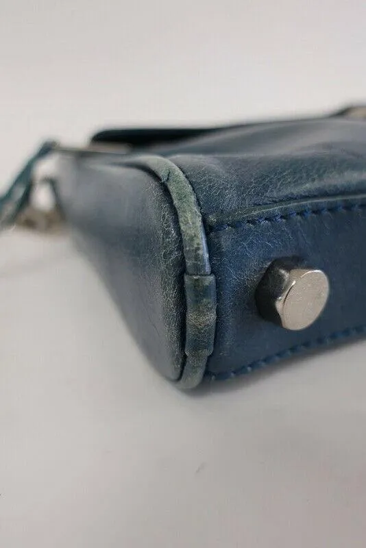 Rebecca Minkoff M.A.B. Flap Small Crossbody Bag Blue Leather
