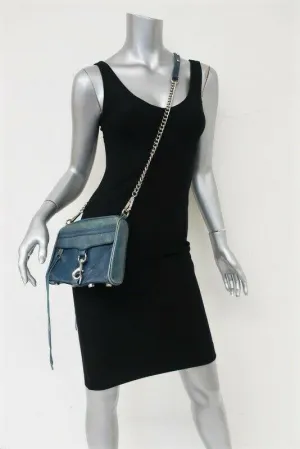Rebecca Minkoff M.A.B. Flap Small Crossbody Bag Blue Leather