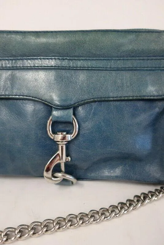 Rebecca Minkoff M.A.B. Flap Small Crossbody Bag Blue Leather