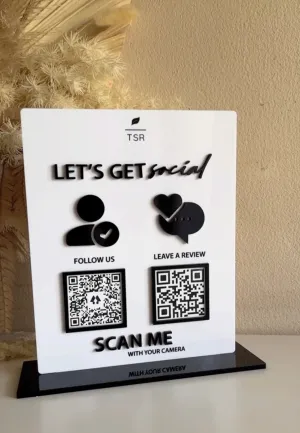 Rectangle 2 QR Codes and Logo Sign