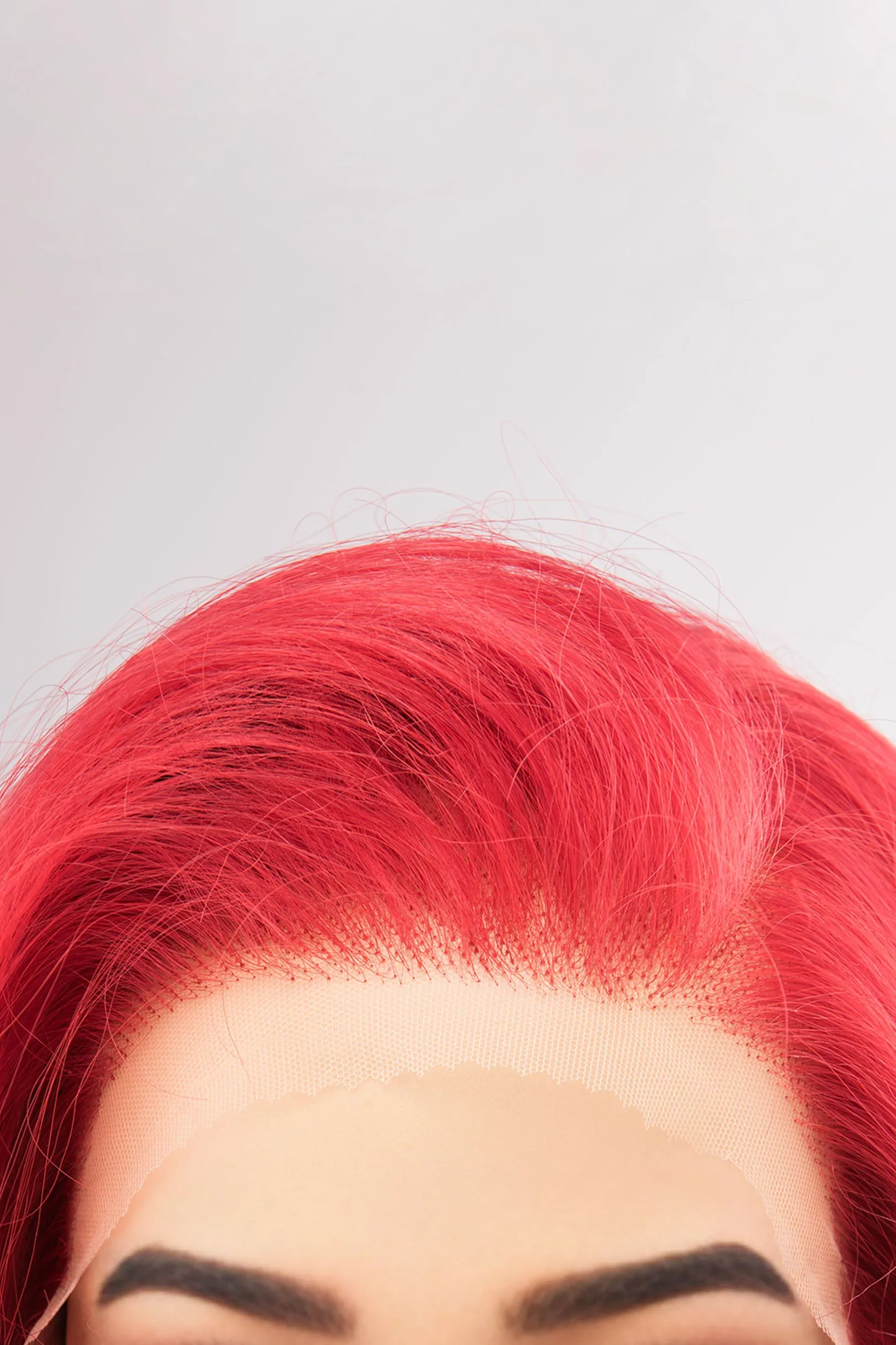 Red Straight Lace Front Synthetic Wig Aitana Ariel Look