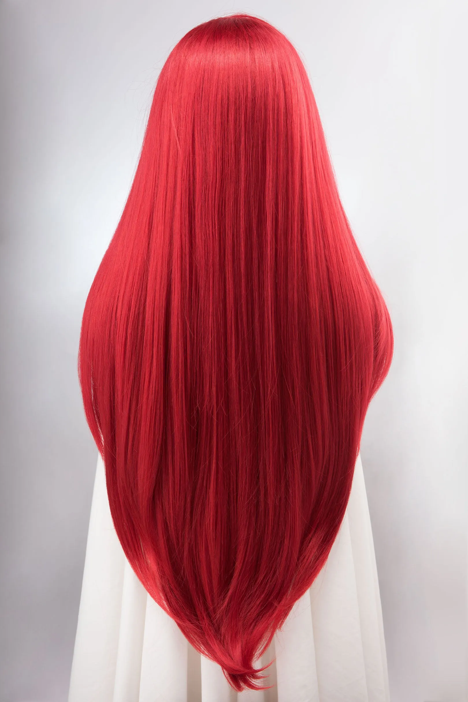 Red Straight Lace Front Synthetic Wig Aitana Ariel Look