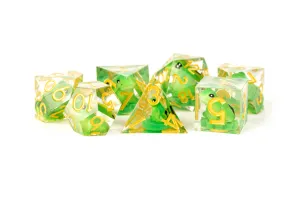 Resin 7 Dice Set Sharp Edge Frog