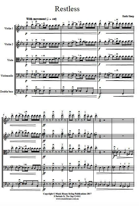 Restless (Keith Sharp) for String Orchestra