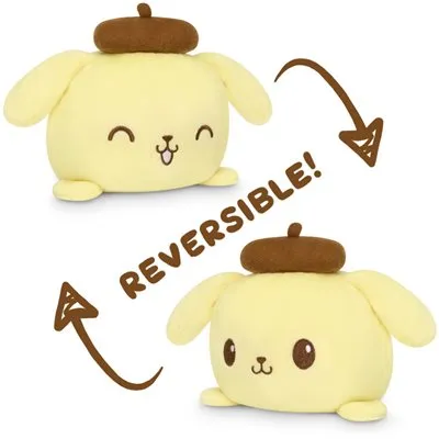 Reversible: Sanrio Pompompurin Plushie (Happy   Happy / Yellow)