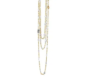 Rivière 18K Gold 40.19ctw Multicolored Diamond Necklace