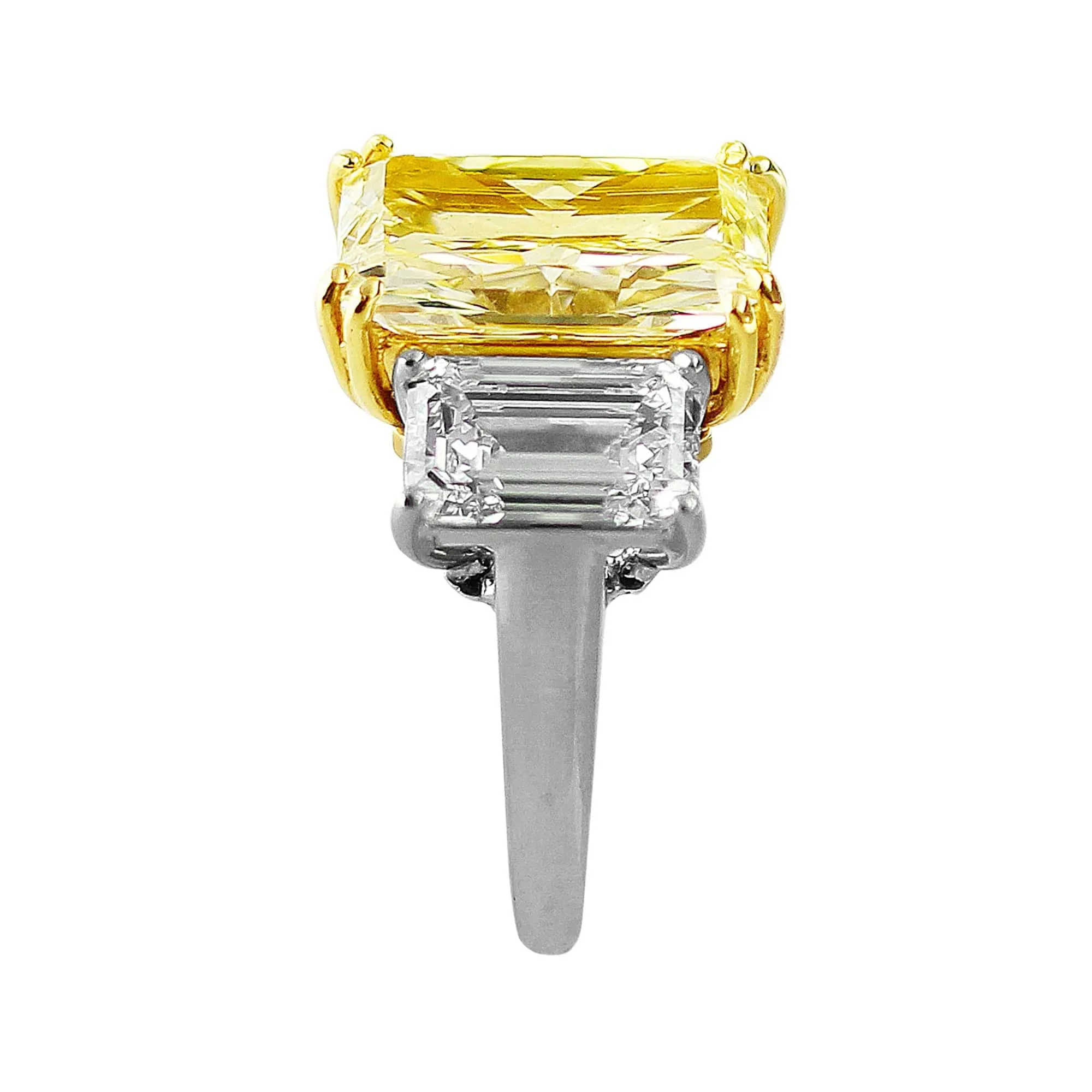 Rivière 7.02ct Fancy Yellow Color Diamond Ring, GIA Certified