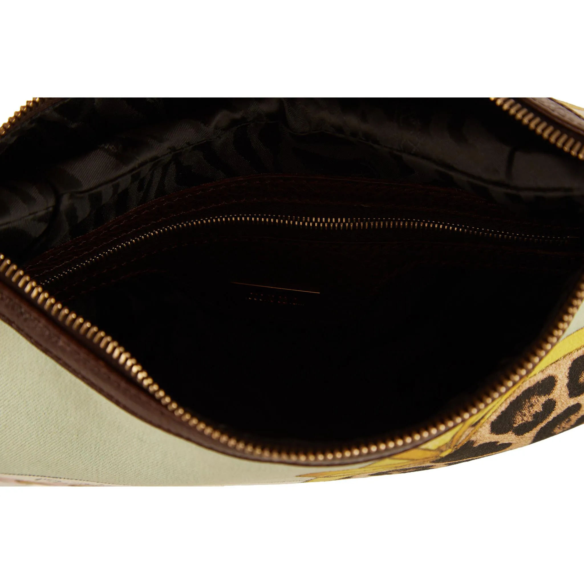 Roberto Cavalli Blue Animal Print Chain Shoulder Bag