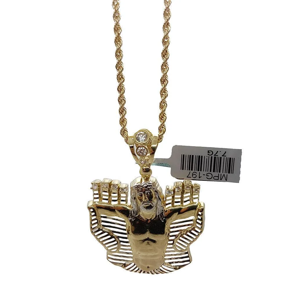 Rope Chain 2.5MM 10K With Maceo en OR 10K MNG-033