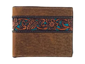 Roper Bi-Fold Wallet - Tooled Leather Tan 8150100